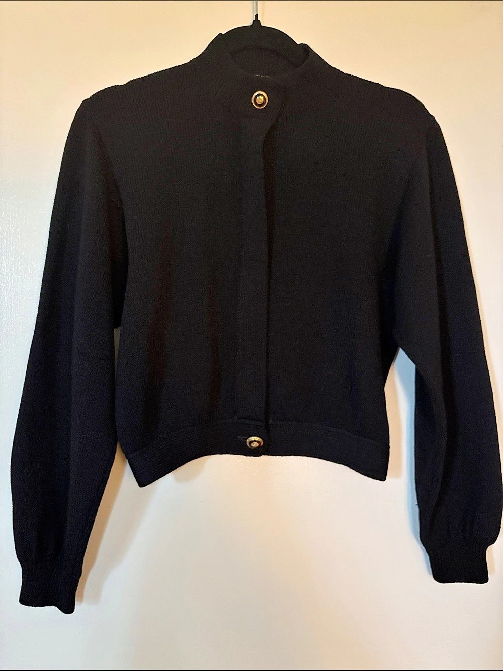St. John Black Cardigan Sweater XS